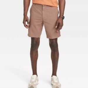 Men's Every Wear 9" Flat-Front Inseam Shorts - Brown - Goodfellow & Co - Size 42